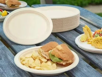 7 palcov z cukrovej trstiny bagasse tanier